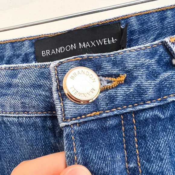 Brandon Maxwell Boyfriend Distressed Straight Leg Designer Denim Jeans 29 - Picture 9 of 11